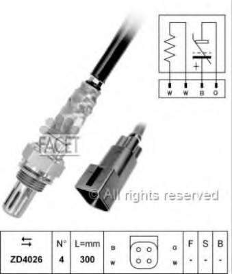 Sonda Lambda 107296 Facet