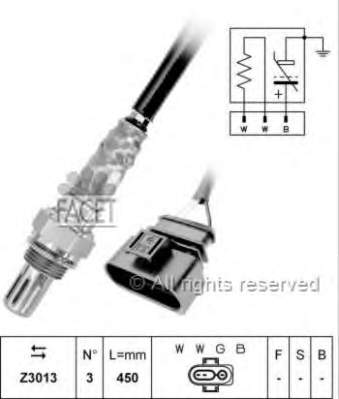 107300 Facet sonda lambda sensor de oxigeno para catalizador