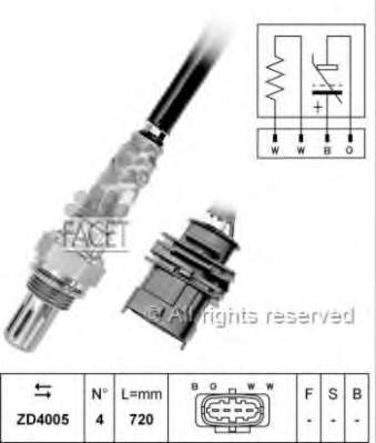 107340 Facet sonda lambda sensor de oxigeno post catalizador