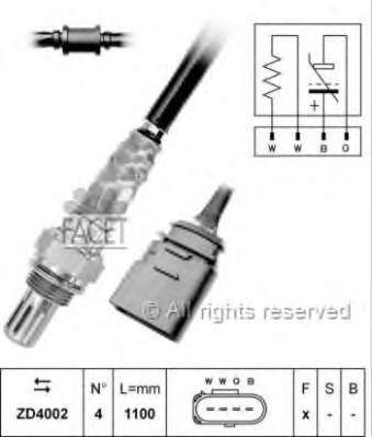 107356 Facet sonda lambda sensor de oxigeno para catalizador