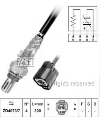 107365 Facet sonda lambda sensor de oxigeno post catalizador