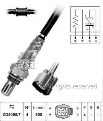 Sonda Lambda Sensor De Oxigeno Post Catalizador 107496 Facet