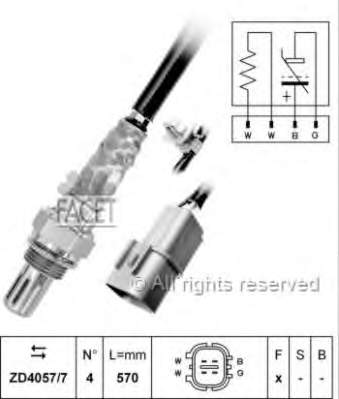 Sonda Lambda Sensor De Oxigeno Post Catalizador 107510 Facet