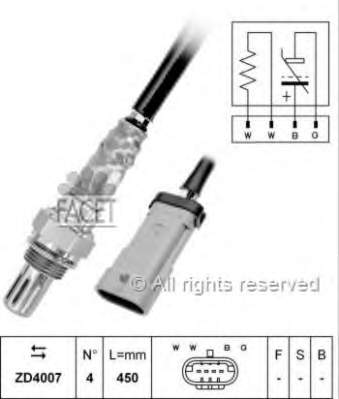 107594 Facet sonda lambda sensor de oxigeno para catalizador