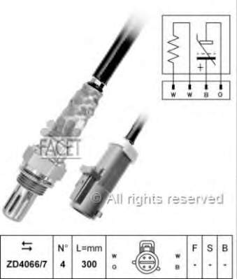 Sonda Lambda Sensor De Oxigeno Para Catalizador 107687 Facet