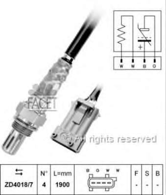 10.7688 Facet sonda lambda sensor de oxigeno post catalizador