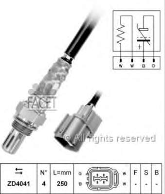 Sonda Lambda Sensor De Oxigeno Para Catalizador 107727 Facet