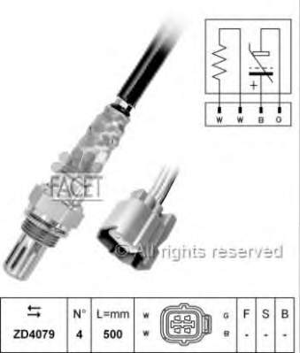 Sonda Lambda Sensor De Oxigeno Para Catalizador 107748 Facet