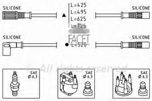 Juego de cables de encendido 48347 Facet