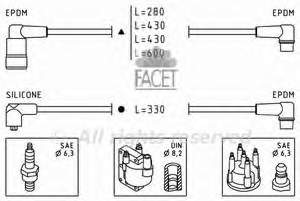 Juego de cables de encendido 48417 Facet