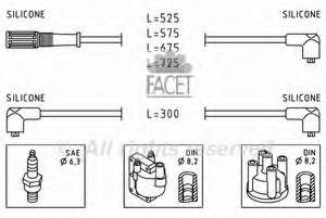 48472 Facet juego de cables de encendido