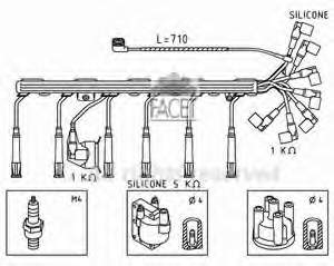 48580 Facet juego de cables de encendido