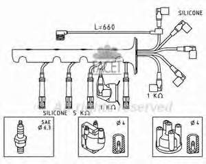 Juego de cables de encendido 48605 Facet