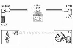 Juego de cables de encendido 48613 Facet