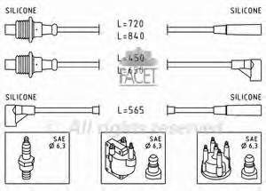 48748 Facet juego de cables de encendido