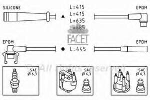 48801 Facet juego de cables de encendido