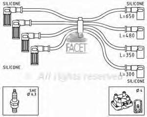 Juego de cables de encendido 48888 Facet