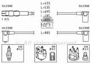 49302 Facet juego de cables de encendido