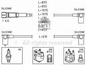 49306 Facet juego de cables de encendido