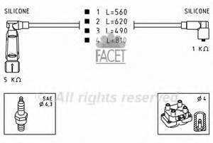 49350 Facet juego de cables de encendido