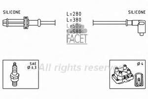 49374 Facet juego de cables de encendido