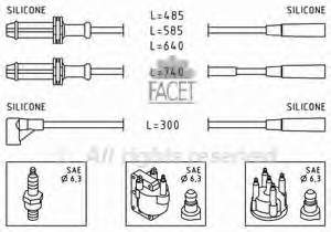 Juego de cables de encendido 49376 Facet