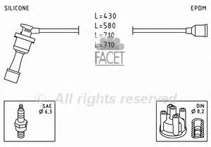 Juego de cables de encendido 49401 Facet