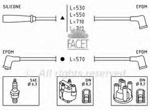 Juego de cables de encendido 49413 Facet