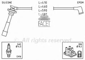 49432 Facet juego de cables de encendido