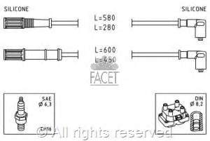 49451 Facet juego de cables de encendido