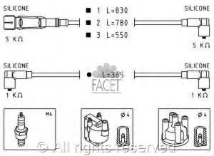 Juego de cables de encendido 516 NGK