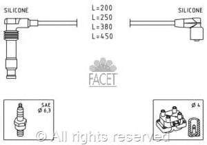 49562 Facet juego de cables de encendido