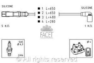 49585 Facet juego de cables de encendido