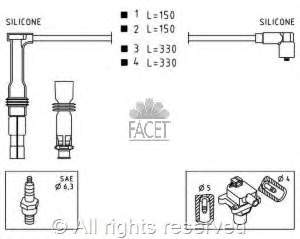 49608 Facet juego de cables de encendido