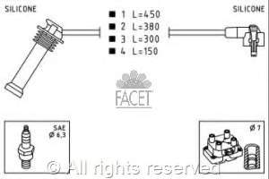 49630 Facet juego de cables de encendido