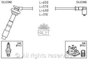 49658 Facet juego de cables de encendido