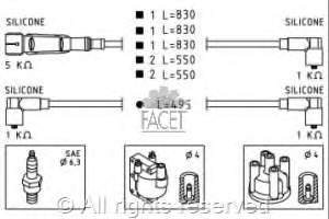 49682 Facet juego de cables de encendido