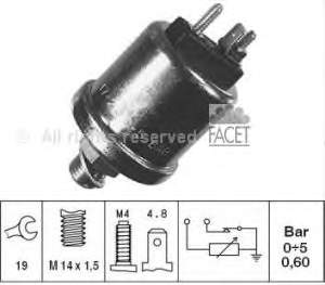 70617 Facet indicador, presión del aceite