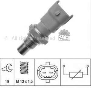 Sensor, temperatura del refrigerante (encendido el ventilador del radiador) 73268 Facet