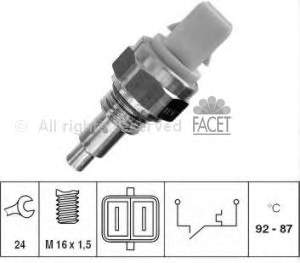 Sensor, temperatura del refrigerante (encendido el ventilador del radiador) 75029 Facet