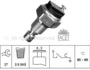 Sensor, temperatura del refrigerante (encendido el ventilador del radiador) 75037 Facet