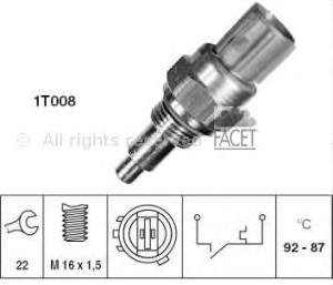 Sensor, temperatura del refrigerante (encendido el ventilador del radiador) 75050 Facet