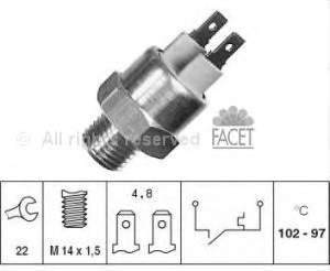 Sensor, temperatura del refrigerante (encendido el ventilador del radiador) 75063 Facet