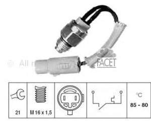 Sensor, temperatura del refrigerante (encendido el ventilador del radiador) 75065 Facet