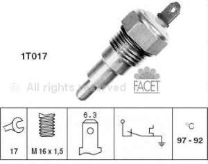 Sensor, temperatura del refrigerante (encendido el ventilador del radiador) 75069 Facet