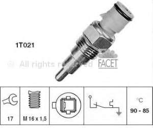 Sensor, temperatura del refrigerante (encendido el ventilador del radiador) 75070 Facet