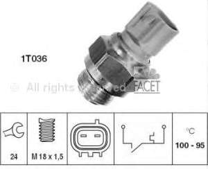 Sensor, temperatura del refrigerante (encendido el ventilador del radiador) 75186 Facet