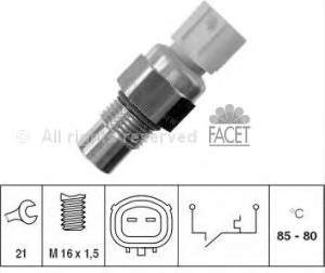 Sensor, temperatura del refrigerante (encendido el ventilador del radiador) 75246 Facet