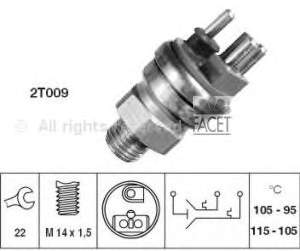 Sensor, temperatura del refrigerante (encendido el ventilador del radiador) 75636 Facet