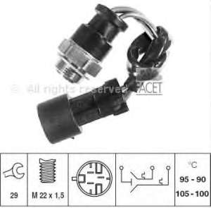 Sensor, temperatura del refrigerante (encendido el ventilador del radiador) 75644 Facet